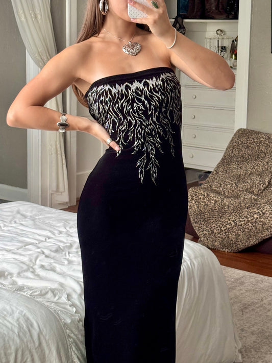Rave City 90's Velvet Dress | Size M