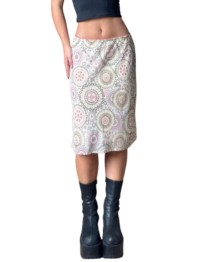 Geo 90’s Midi Skirt | Size 28” Waist