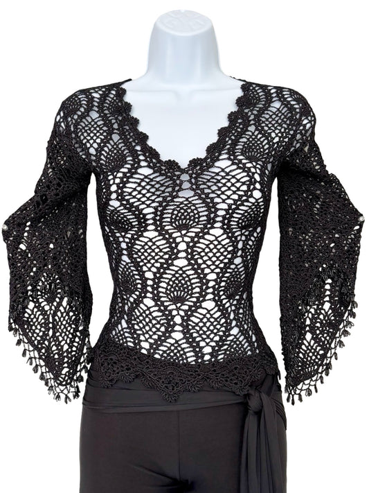 The Limited 90's Beaded Crochet Top | Size M