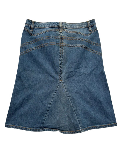 Jeanstar 00's Denim Midi Skirt | Size 31" Waist