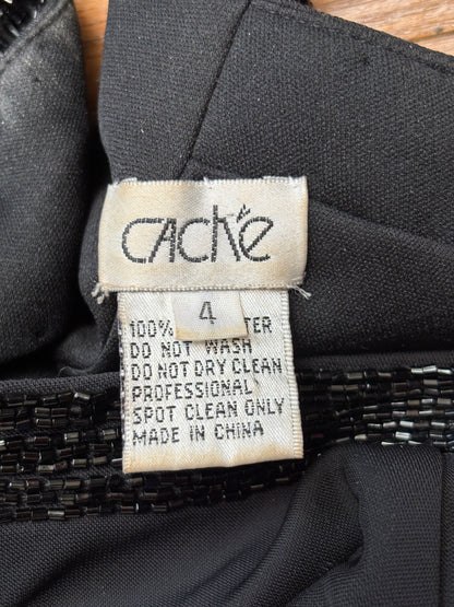 Cache Beaded 90's Dress | Size 4