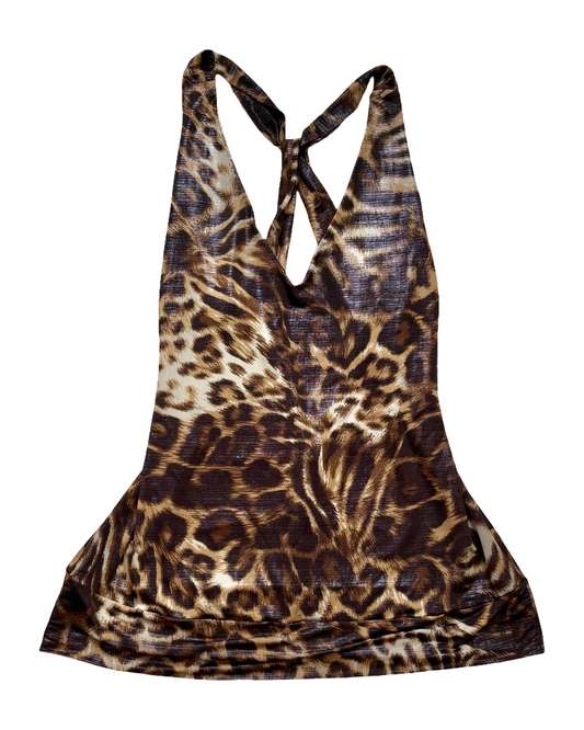 Metallic Leopard Mini/Blouse | Size L