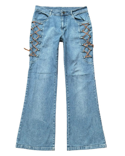 Lace Up 00's Denim | Size 30" Waist