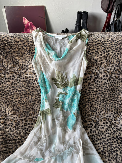 Dressbarn 00's Beaded Mesh Dress | Size M