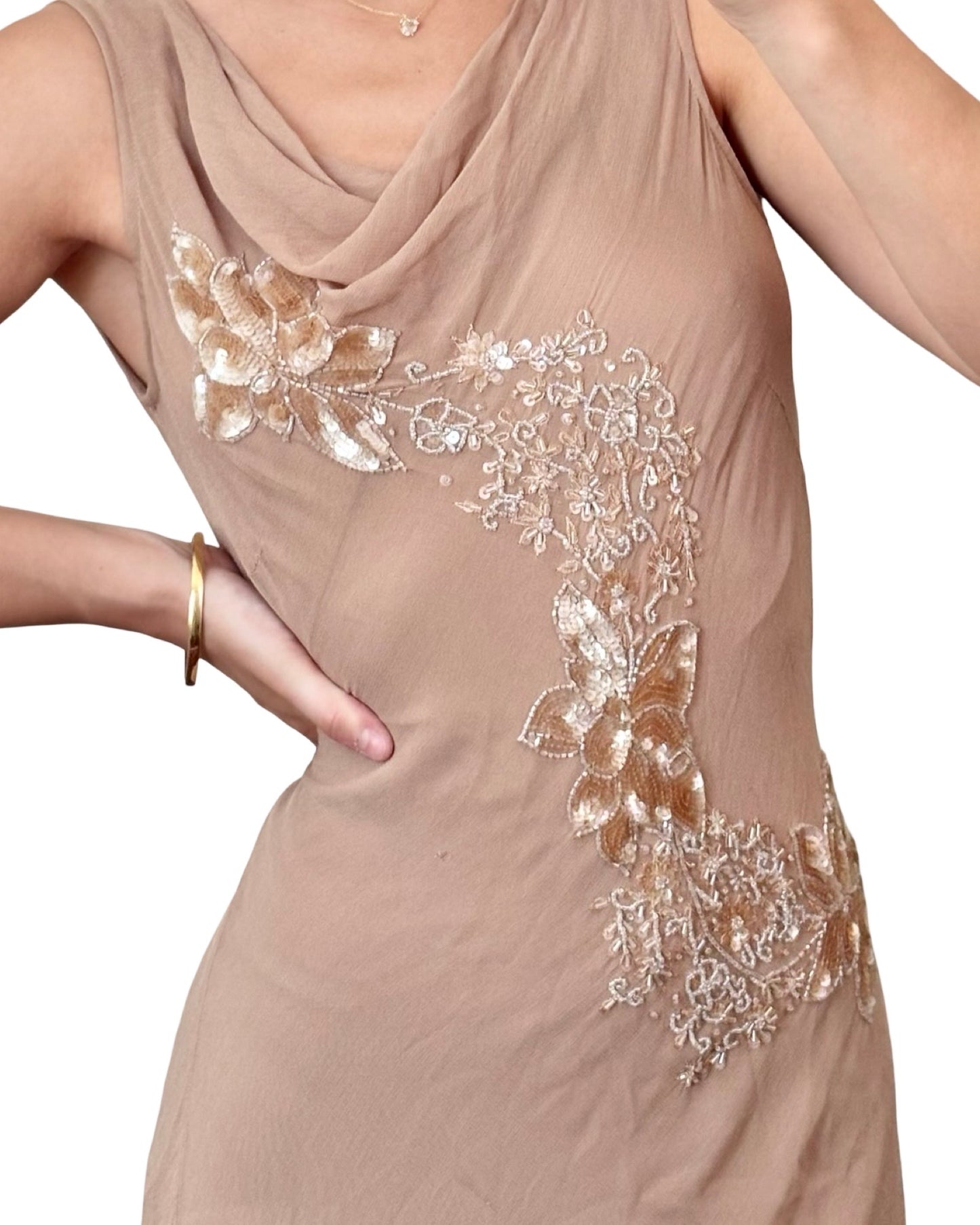 Newport News 90's Beaded Dress | Size M