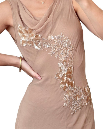 Newport News 90's Beaded Dress | Size M