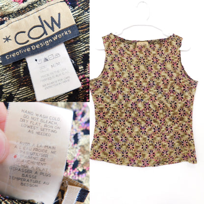 90’s Flower Boat Neck Tank | Size M