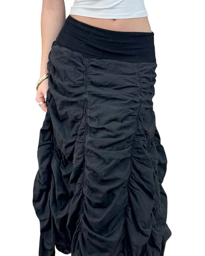 Ruched 00's Maxi Skirt | Size 30" Waist