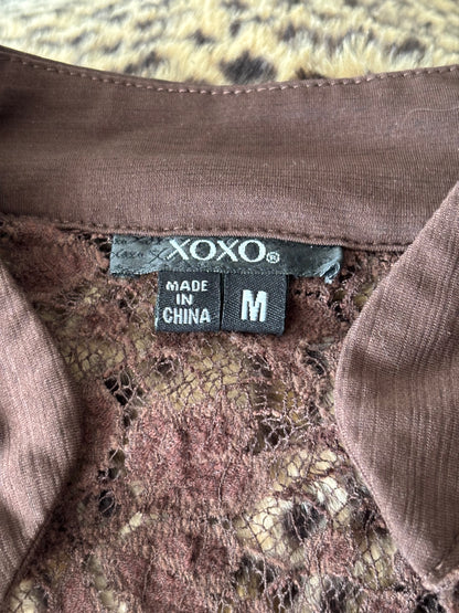 XOXO 00's Lace Ruched Top | Size M