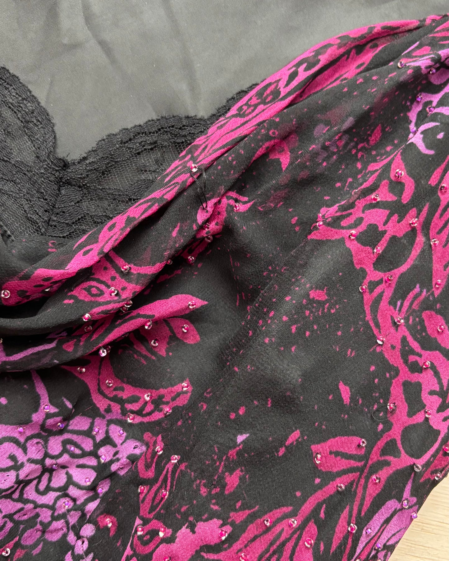 Mixit 90’s Silk Beaded Gown | Size L