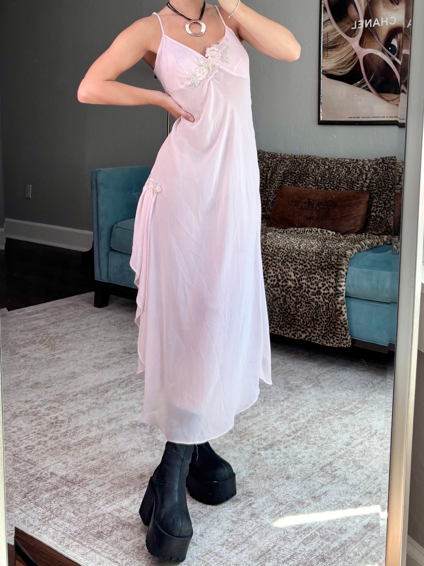 Delicates 00's Embellished Slip Dress | Size S