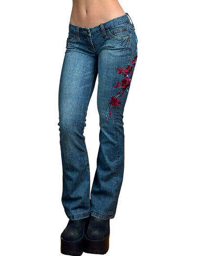 Dollhouse 00's Embroidered Denim | Size 28" Waist