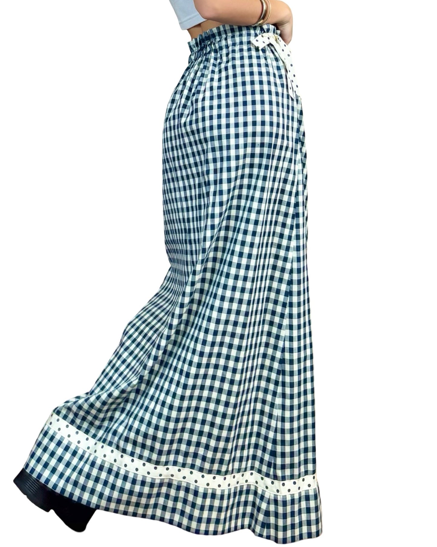 Gingham Bow Skirt | Size 24" Waist