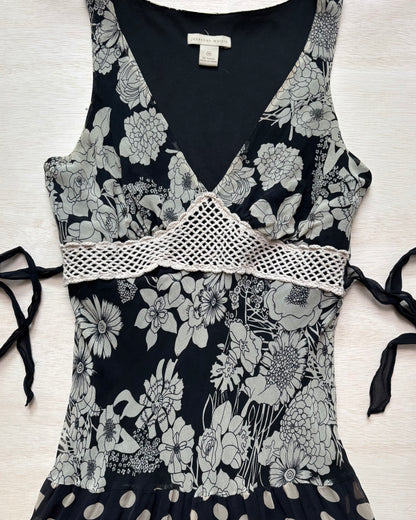 Tiered 90’s Silk Maxi Dress | Size S/M