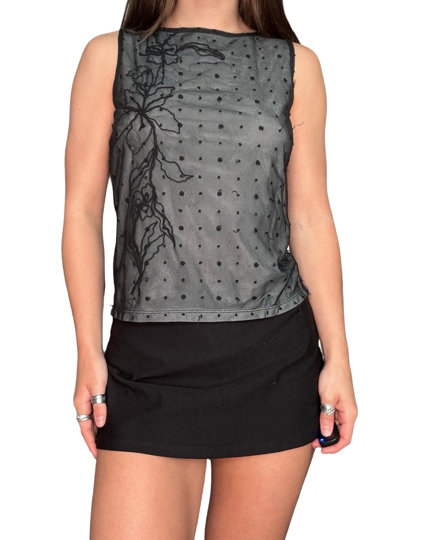 Alfani 90's Mesh Top | Size S