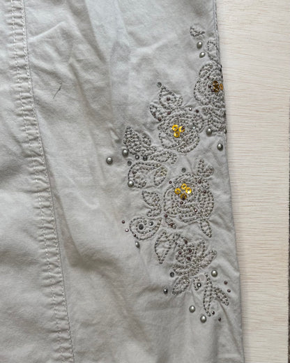 Beaded Cargo Capris | Size 31” waist
