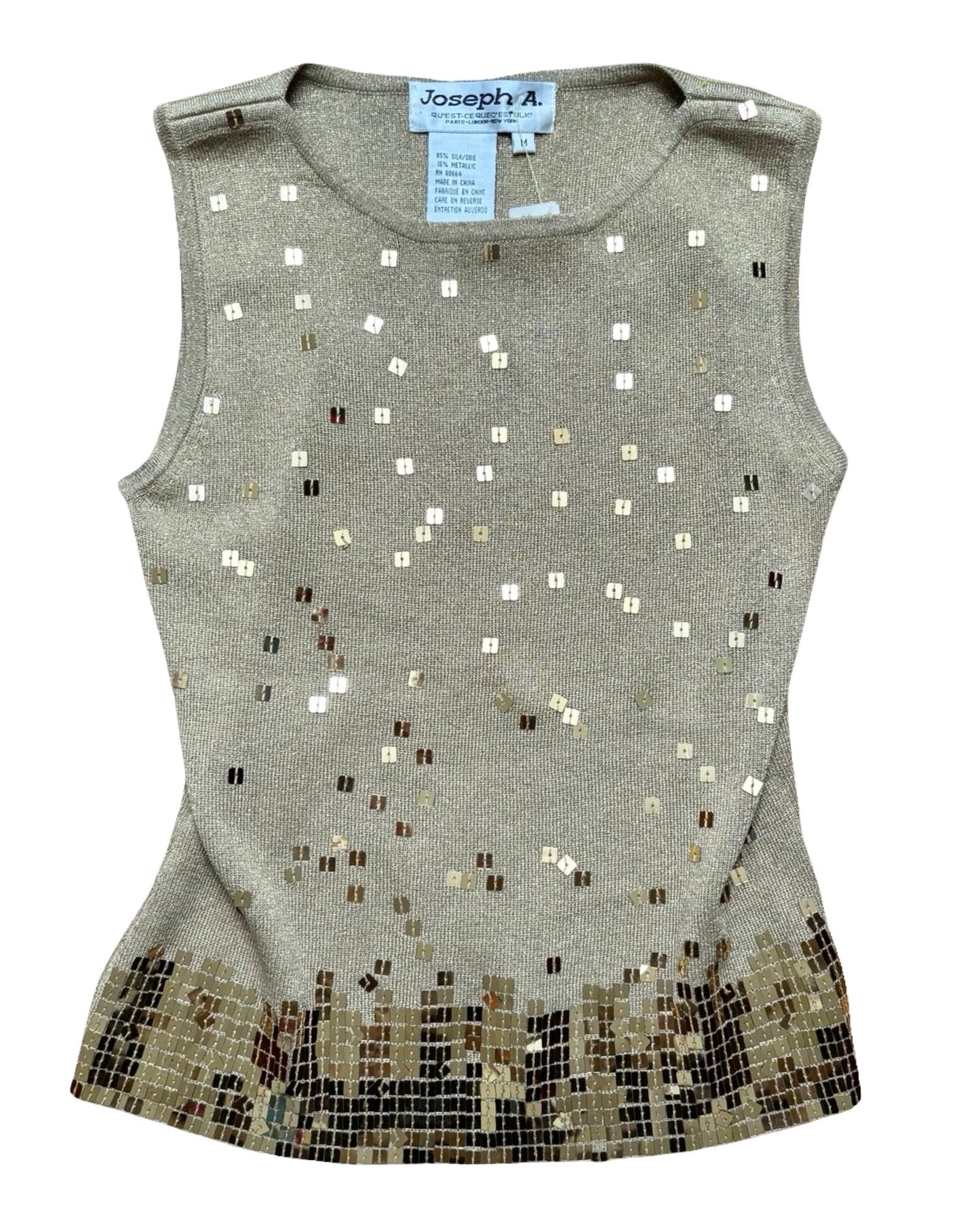 Joseph A. 90's Silk Top | Size M