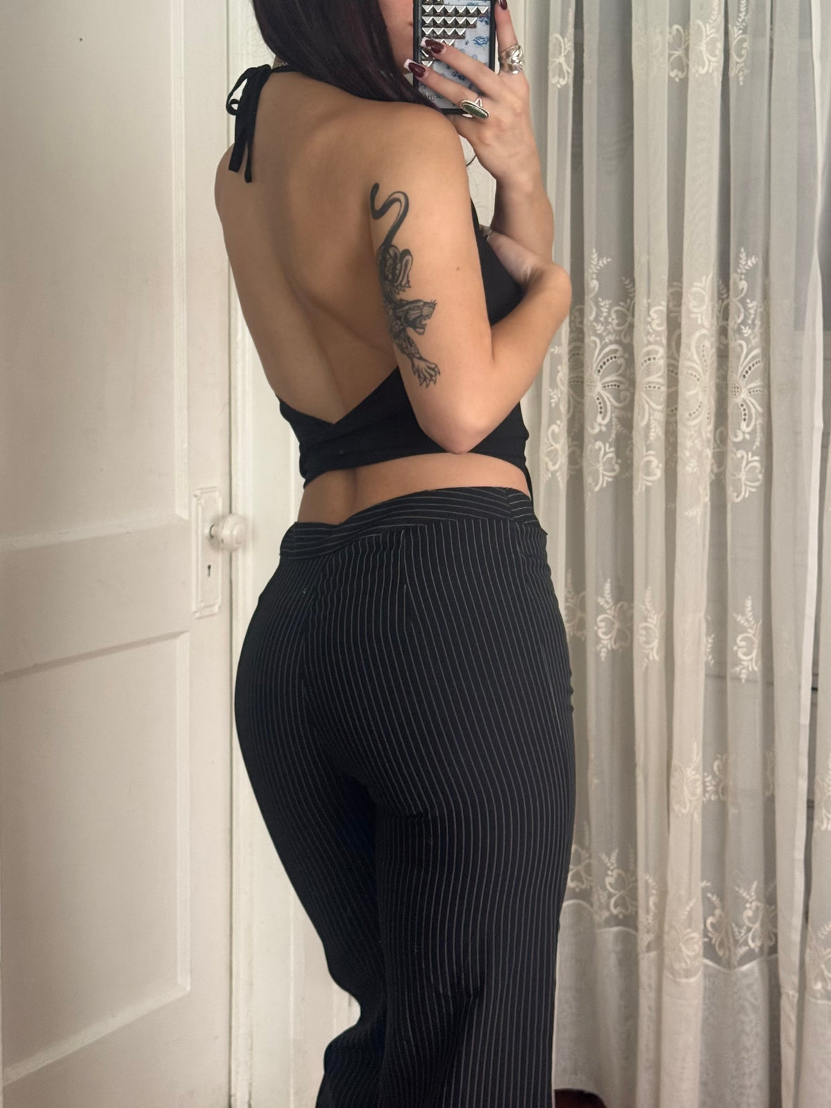 90's Pinstripe Pants | Size 26" Waist