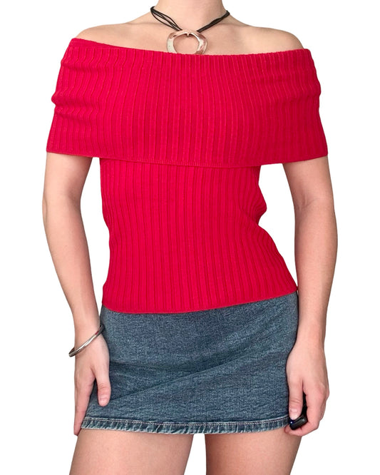 I.N.C 00's Knit Fold Top | Size S