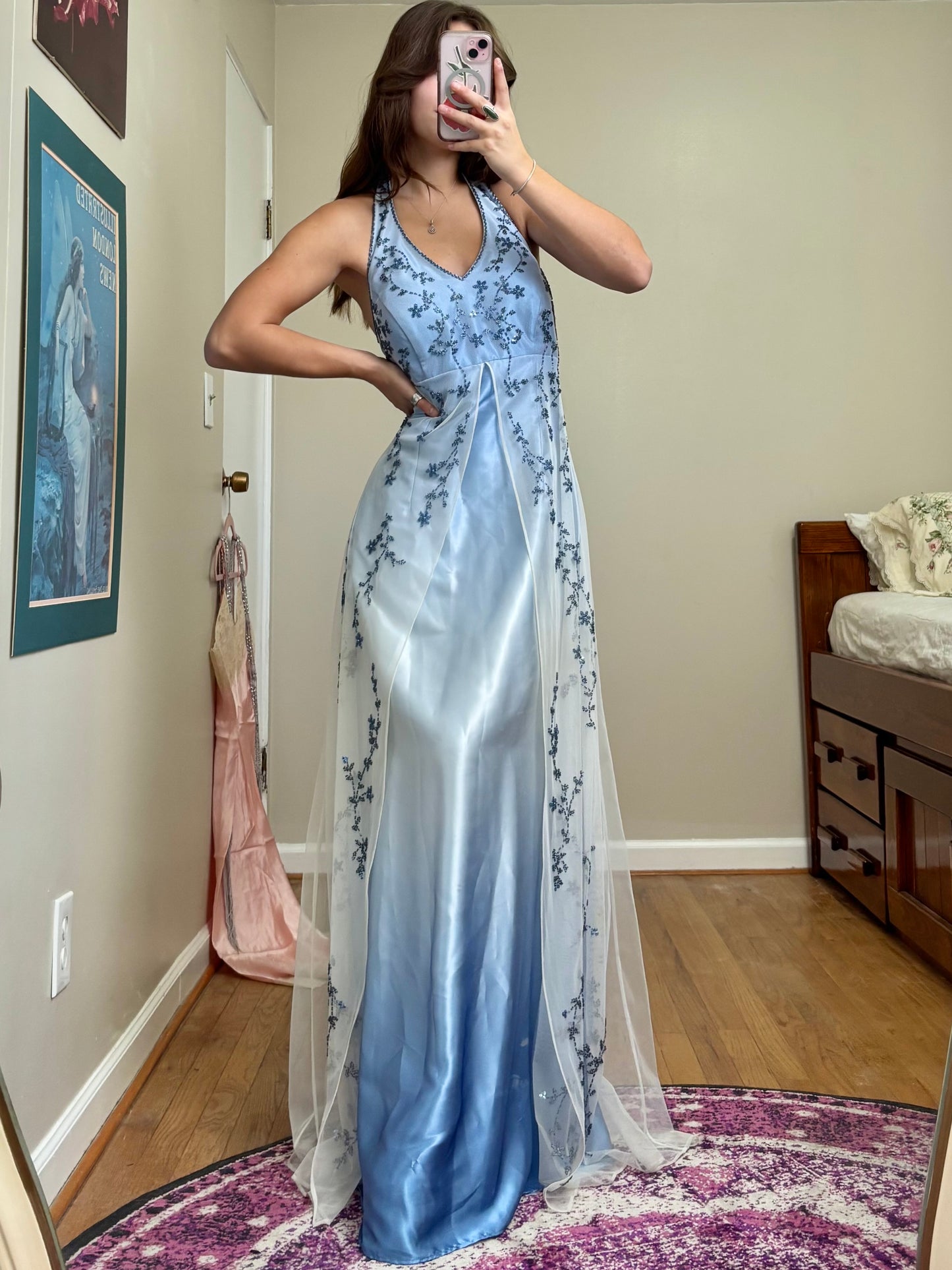 Night Way 90's Mesh Gown | Size L