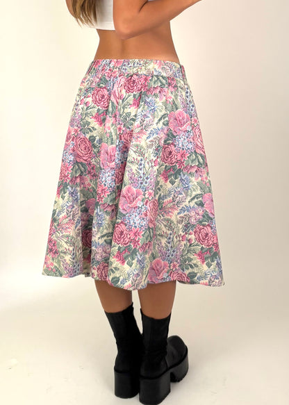 Molly Floral Midi | Size 28” waist