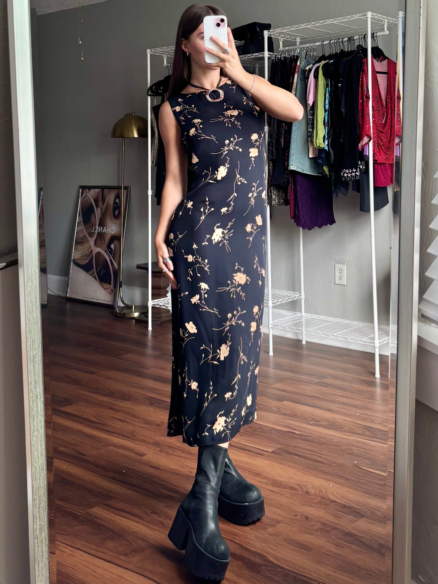 Petite Sophisticate 90's Printed Dress | Size 2
