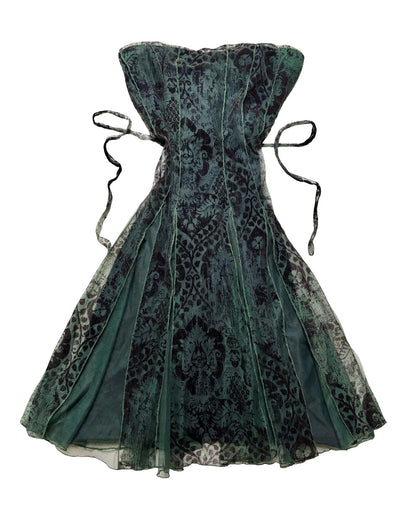 Elana Kattan 00’s Lace Up Midi Dress | Size M