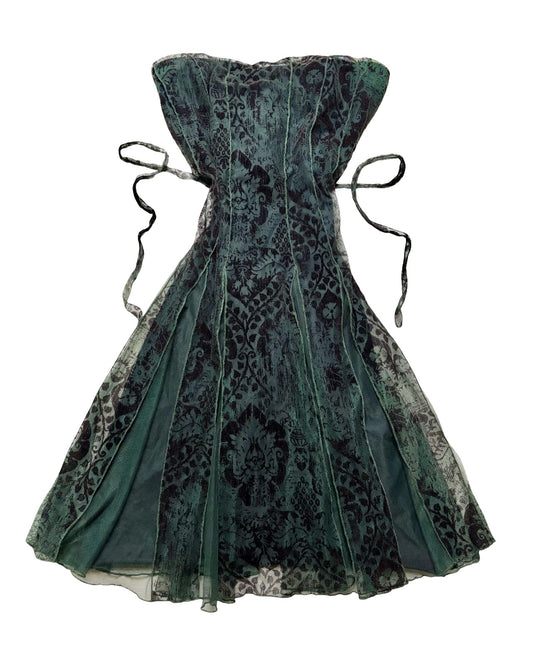 Elana Kattan 00’s Lace Up Midi Dress | Size M