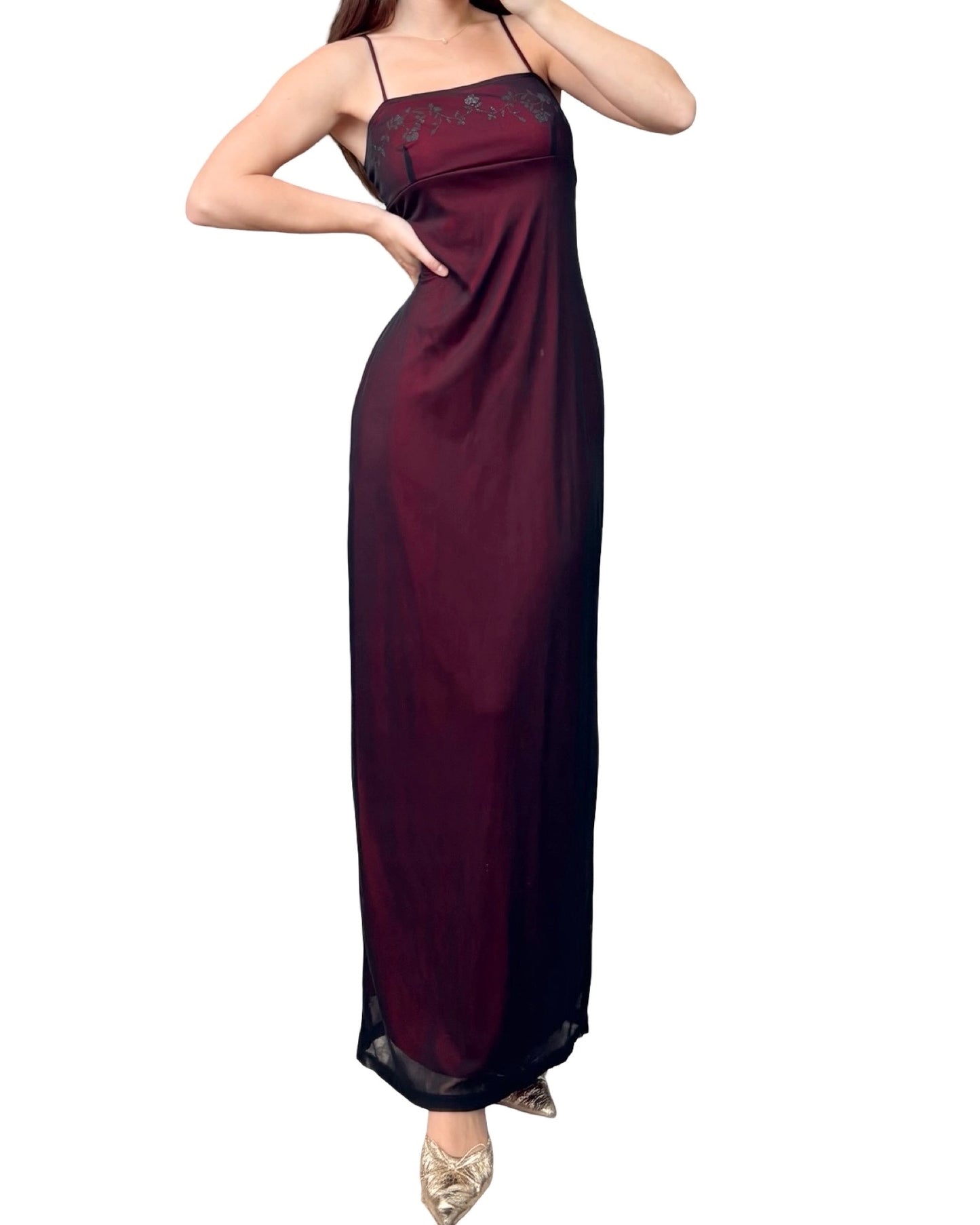 Status 90's Mesh Maxi Dress | Size M