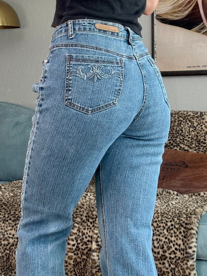 Cosmo 90's Embroidered Bootcut Jeans | Size 32" Waist