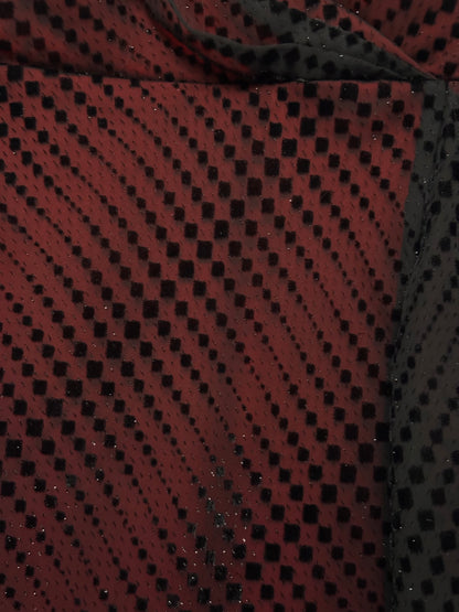 Delaru 90's Mesh Ruffle Gown | Size M