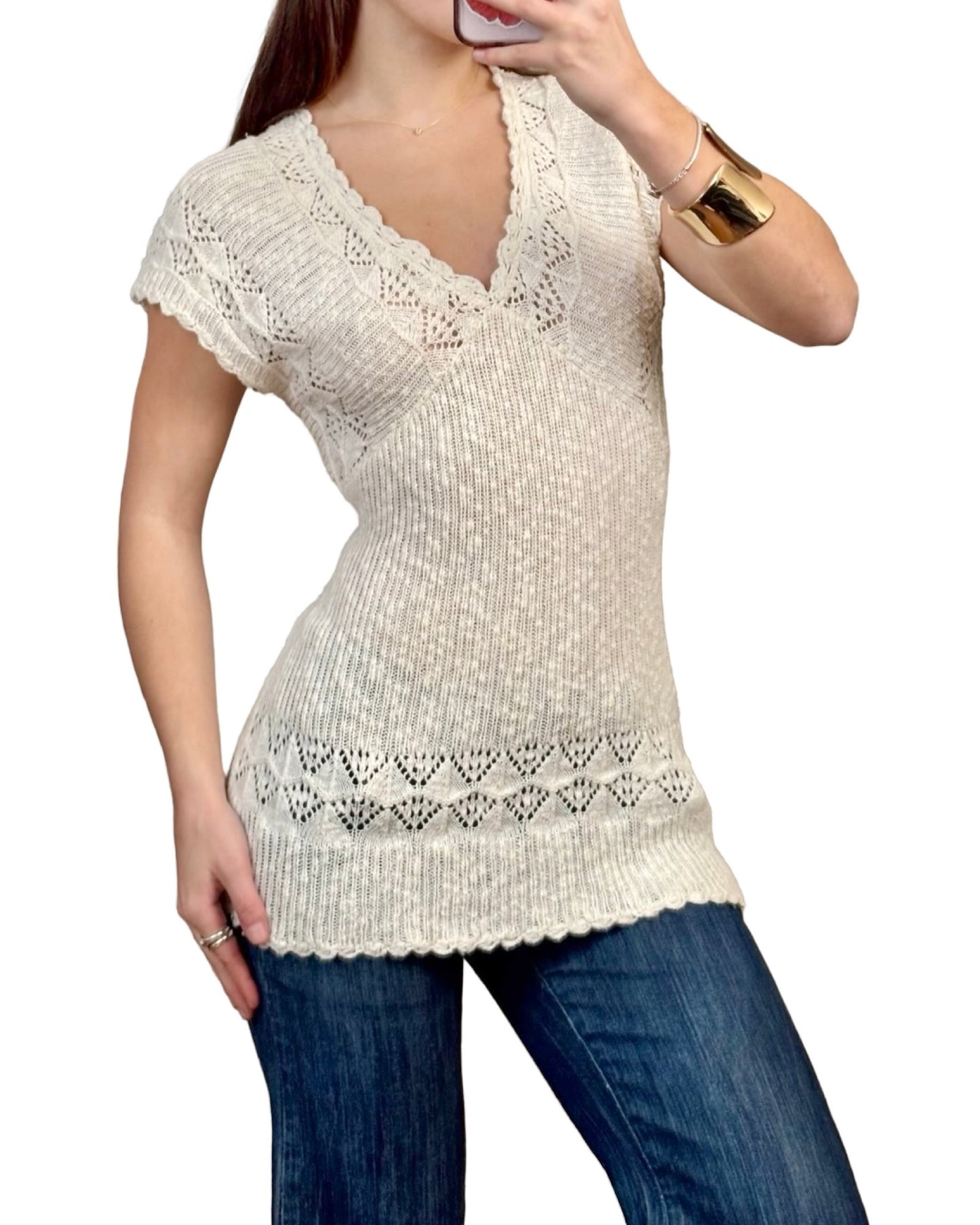 Axcess 00's Crochet Top | Size M