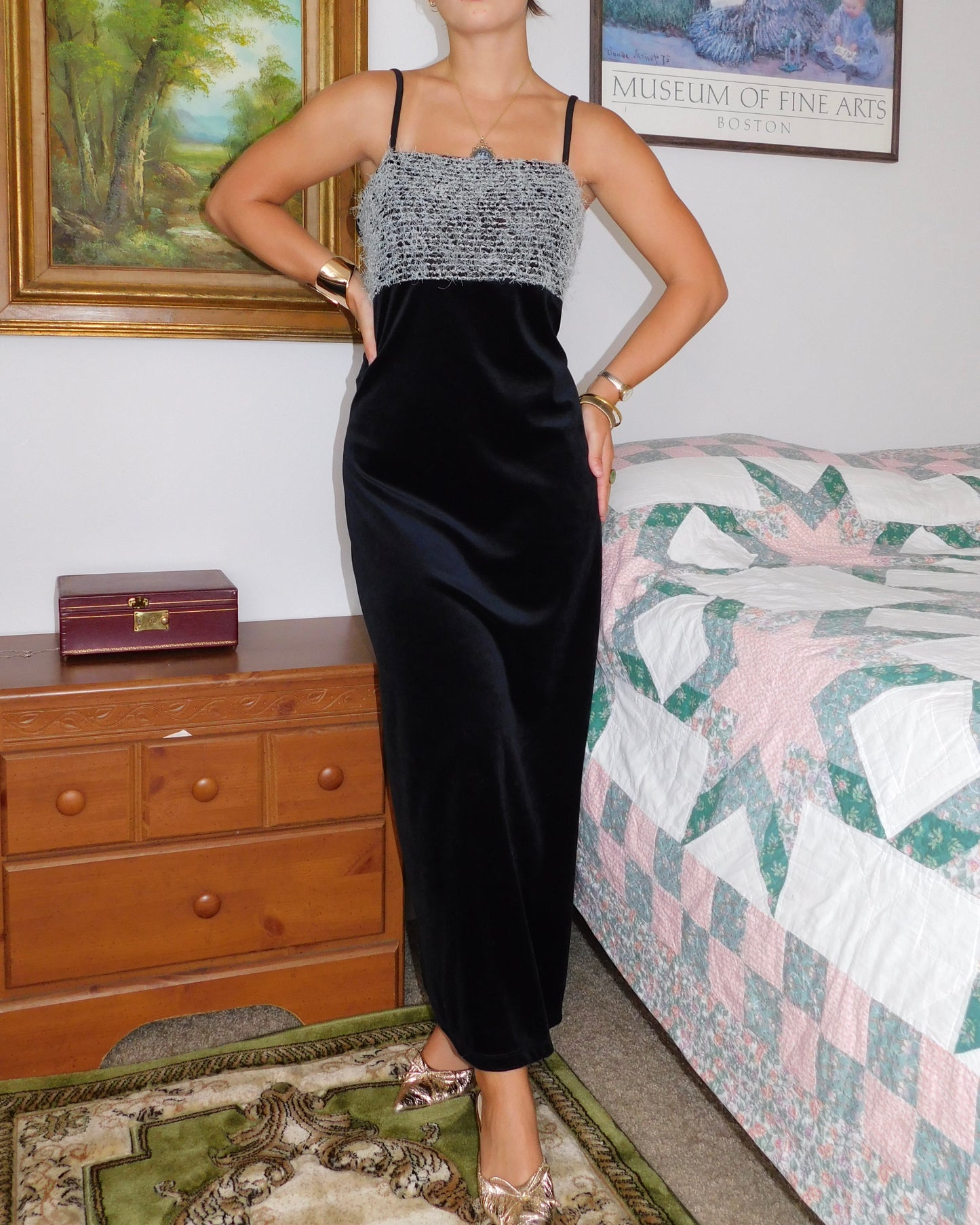 Feather Velvet Maxi | Size L
