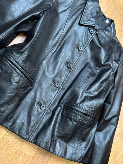 Preston & York 90’s Leather Blazer | Size PS