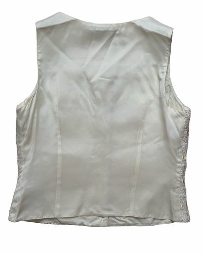 Cream Crochet Vest | Size US 6