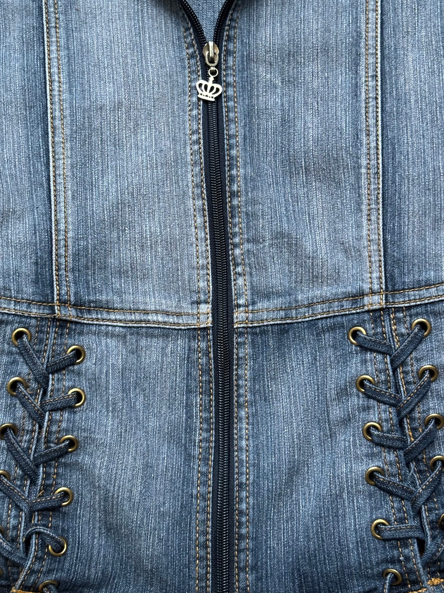 Drama Gold 00's Denim Top | Size M