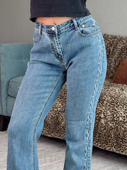 Cosmo 90's Embroidered Bootcut Jeans | Size 32" Waist