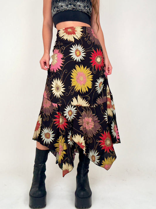 Black Floral Maxi | Size XL
