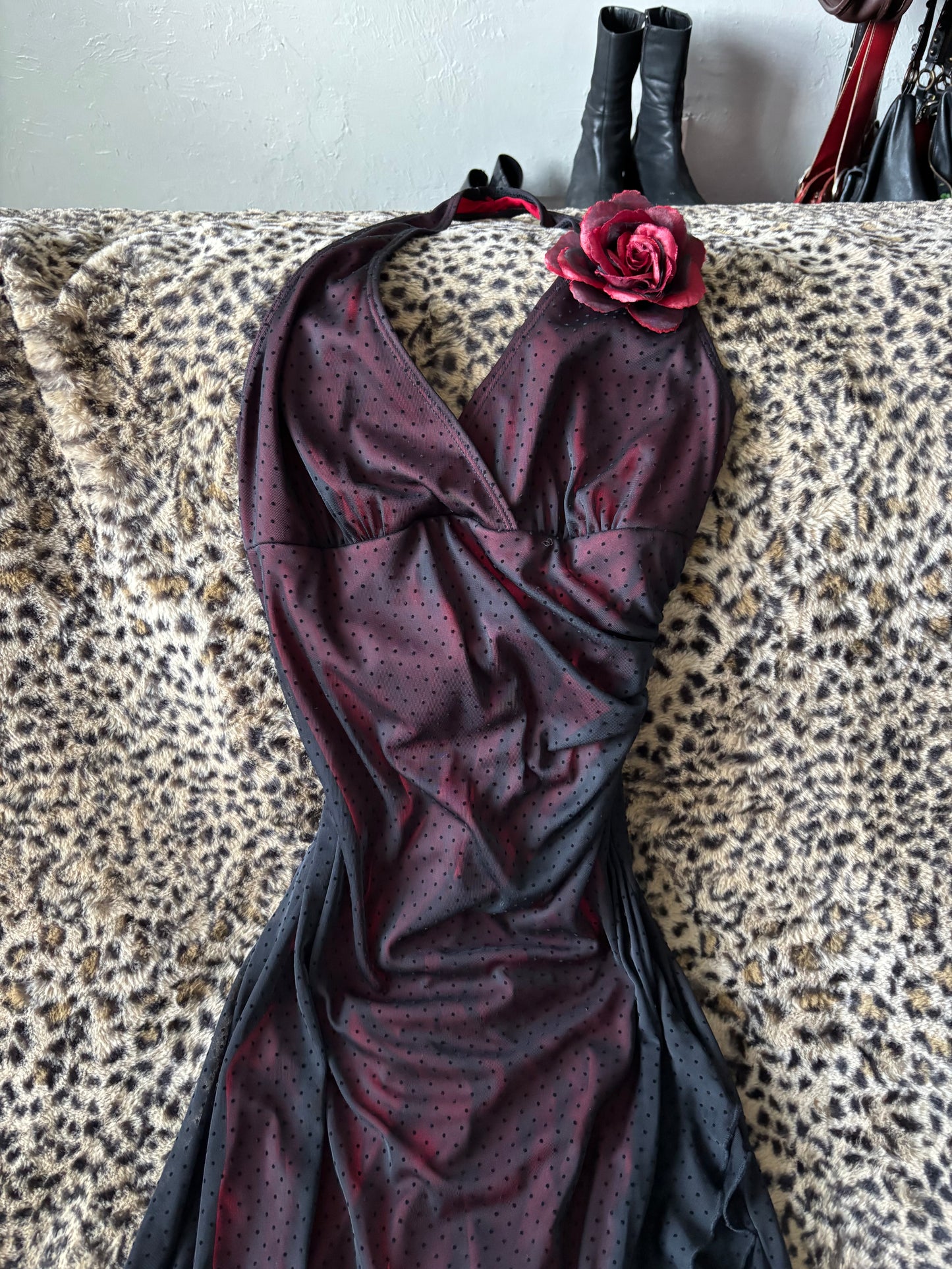 Rampage 00's Mesh Halter Dress | Size M
