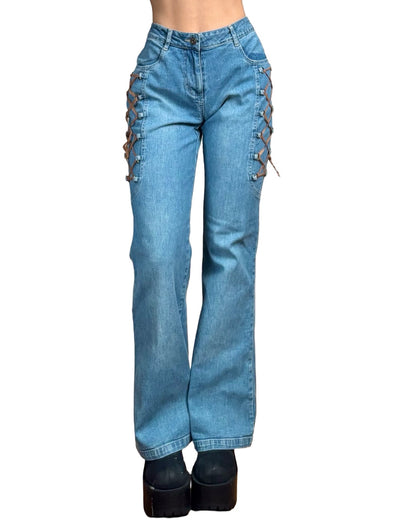 Lace Up 00's Denim | Size 30" Waist