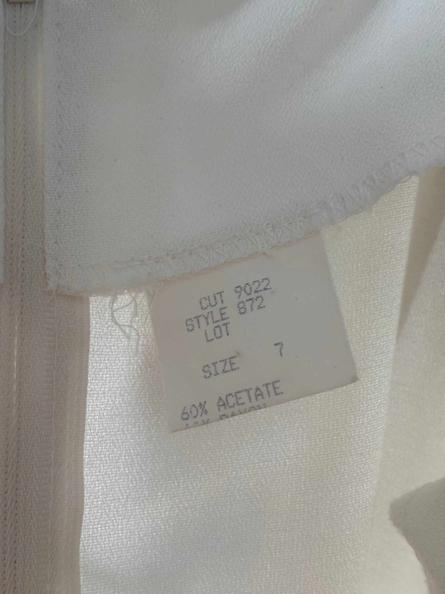 Ivory 90's Lace Back Maxi Dress | Size 7