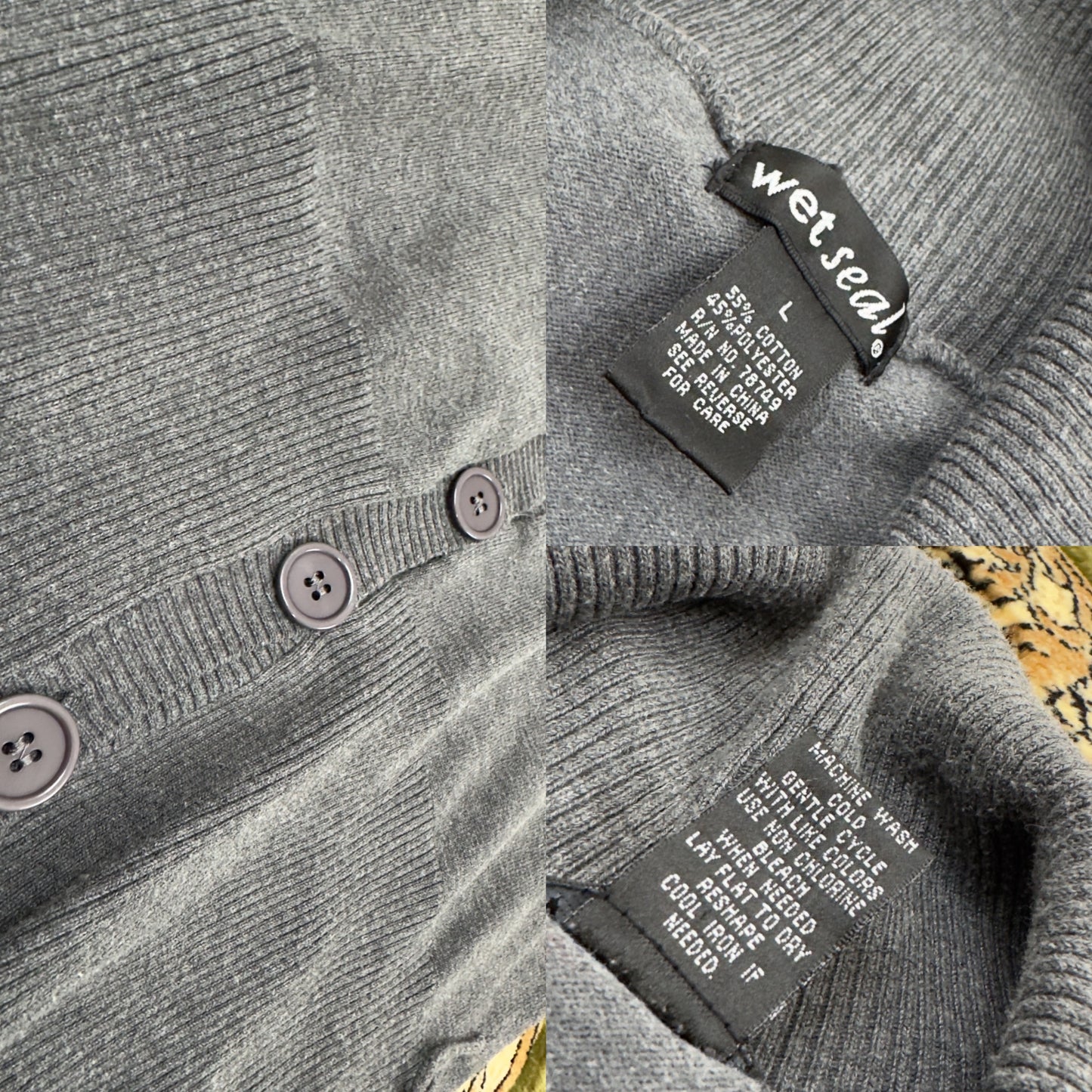 Grey sweater top | Size L