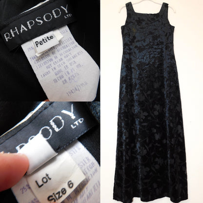 Floral Velvet Maxi Dress | Size 6