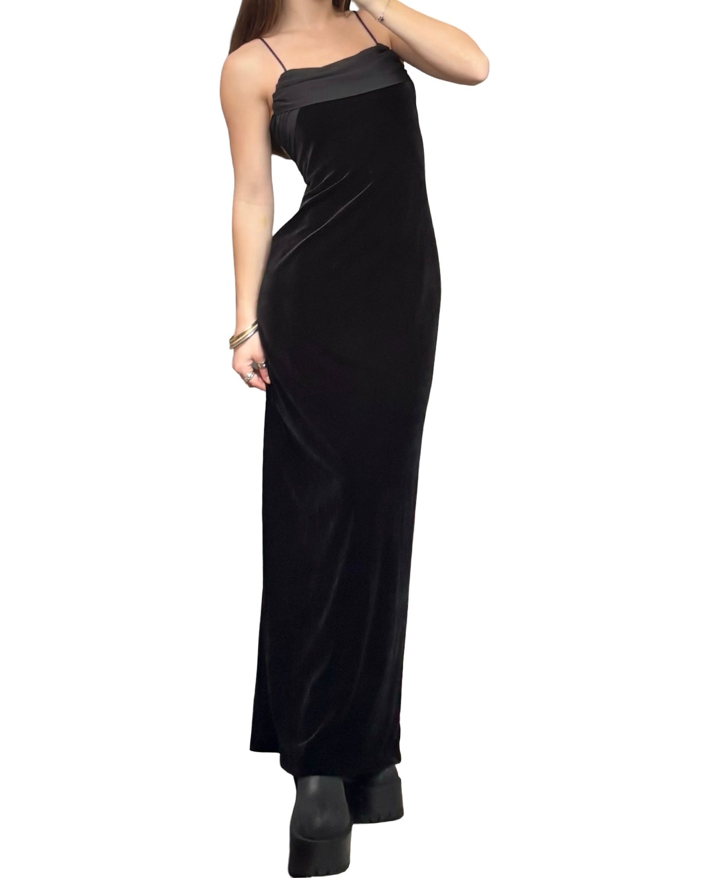 Betsy & Adam 90's Velvet Gown | Size 4