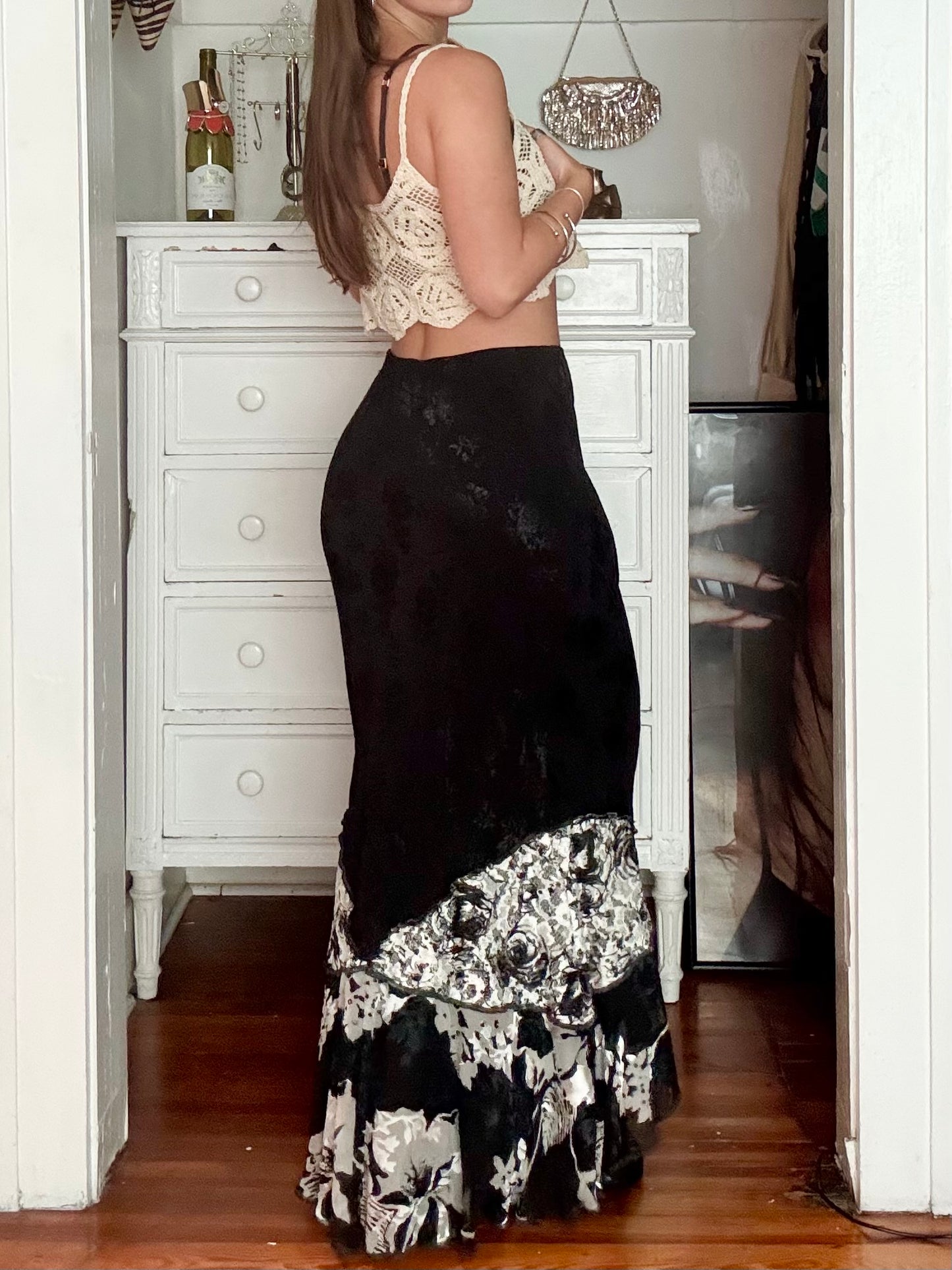 Whimsy 90's Silk Skirt | Size 27" Waist
