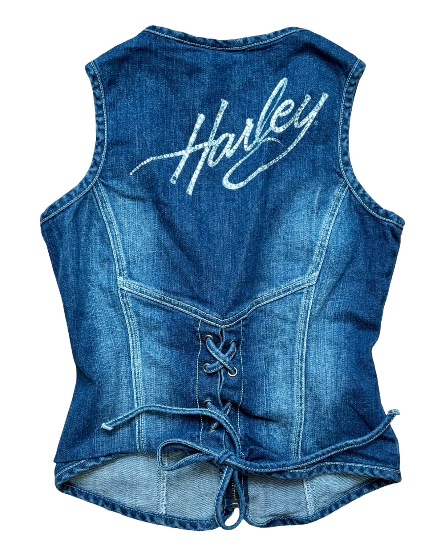 Harley 00's Denim Vest | Size S