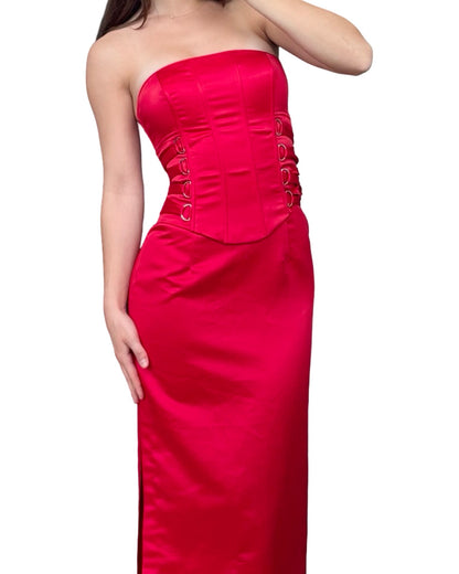 Jessica McClintock Corset Maxi Dress | Size 3/4