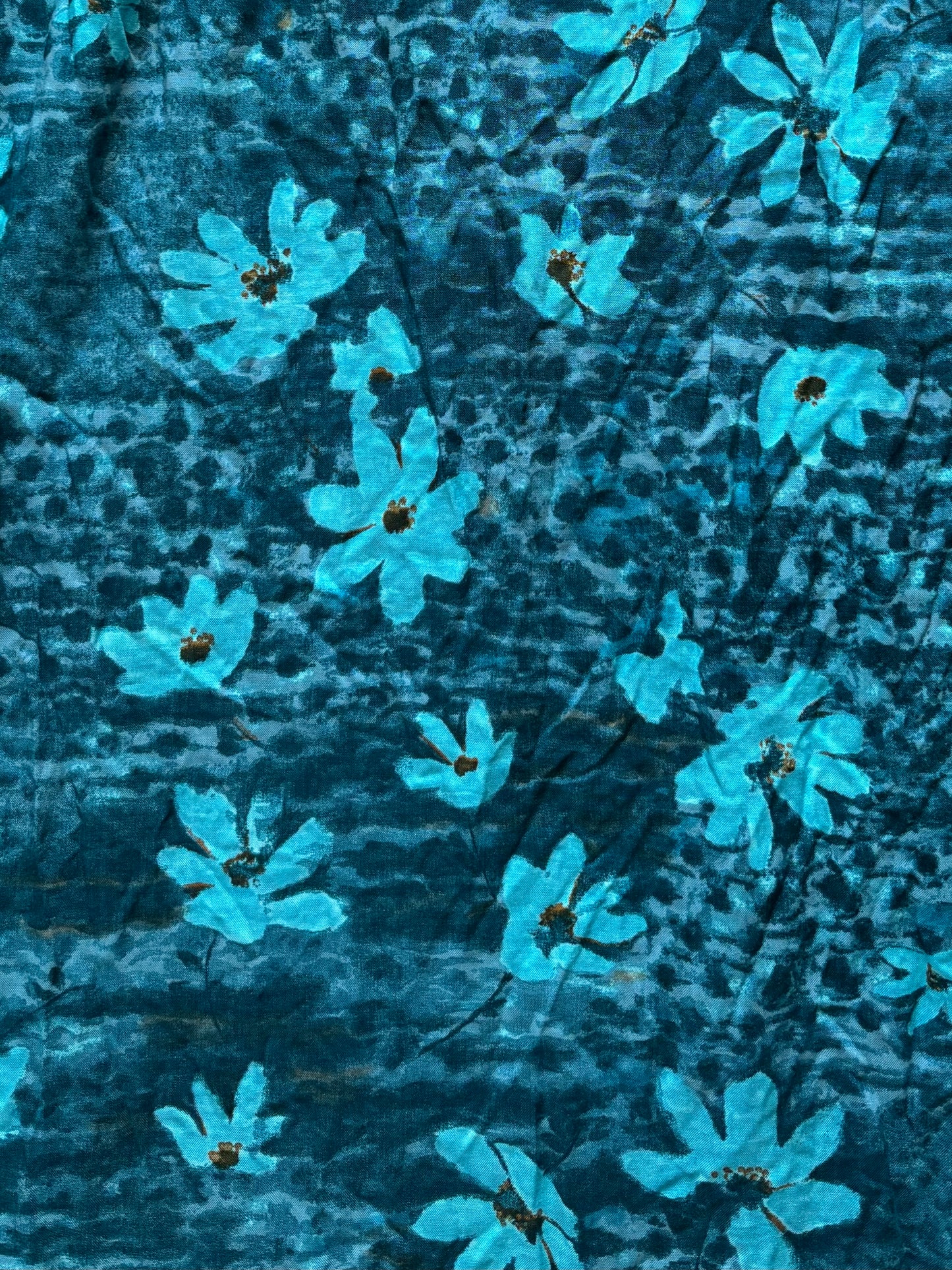 Blue Floral 90’s Maxi Dress | Size M