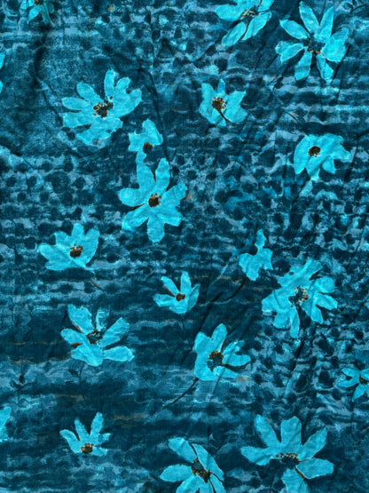 Blue Floral 90’s Maxi Dress | Size M