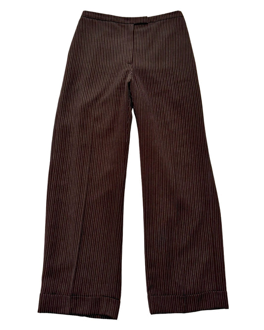 Brown 90's Pinstripe Pant | Size 6P